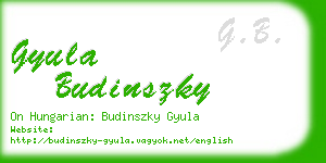 gyula budinszky business card